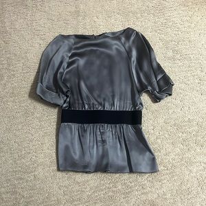 Thirty silk peplum top